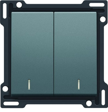 Tangent dobbelt med linse steel grey coated - 1