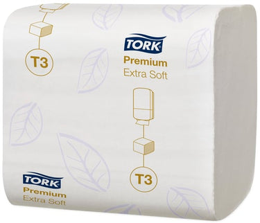 Tork T3 Toiletpapir Extra Soft Foldet i ark hvid 30 pk a 252 ark - 1