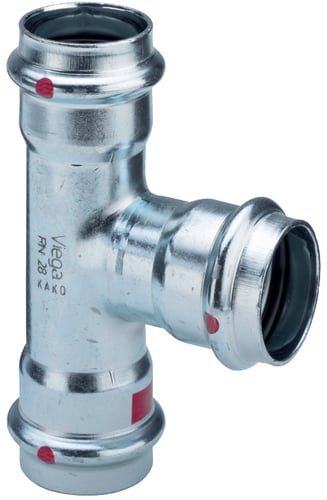 Prestabo T-stykke 22 x 18 x 22 mm forzinket stål - 1