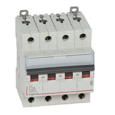 DX³ MCB automatsikring C25 4pol 4M 6000/10KA - 1