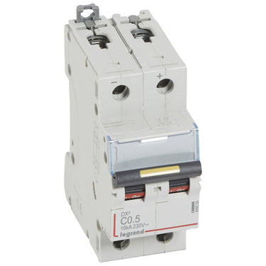 DX³ DC-automatsikring MCB 0,5A 2pol 2Modul 16KA - 1