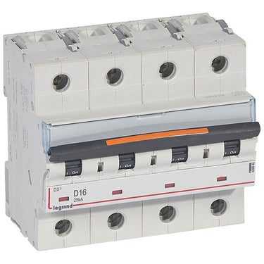 DX³ MCB automatsikring D16 4pol 4M 25KA - 1