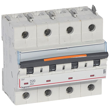 DX³ MCB automatsikring D20 4pol 4M 25KA - 1
