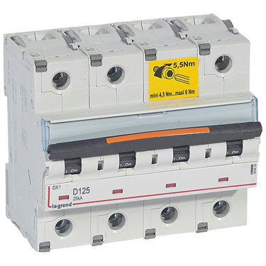 DX³ MCB automatsikring D125 4pol 6M 25KA - 1
