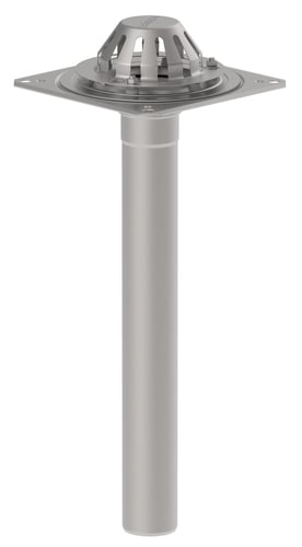 BLÜCHER tagafløb til vakuum og tagfolie høj model 280 x 280 mm Ø75 mm - 1