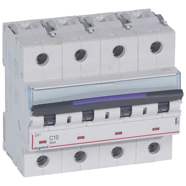 DX³ MCB automatsikring C10 4pol 6M 50KA - 1