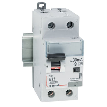 DX³ RCBO kombiafbryder B13 1pol+N 30mA type-A 2M 6000/6KA - 1
