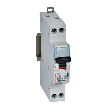 DX³ RCBO kombiafbryder C20 1pol+N 10mA type-A 1M 6000/6KA - 1