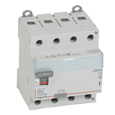 DX³ RCCB fejlstrømsafbryder 80A 4pol 30mA type-A 4M 10KA - 1