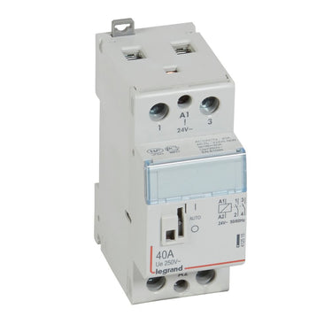 CX3 DIN kontaktor 24Vac 2NO 40A med håndtag 2M - 1