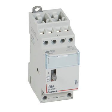 CX3 DIN kontaktor 24Vac 4NO 25A med håndtag 2M - 1