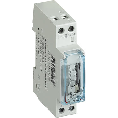 MicroRex QT11 analog døgnur 16A 1-skiftekontakt 1M - 1
