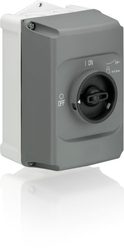 Kapsling IB132-G grå med sort omskifter for motorværn MS116 MS132 - 1
