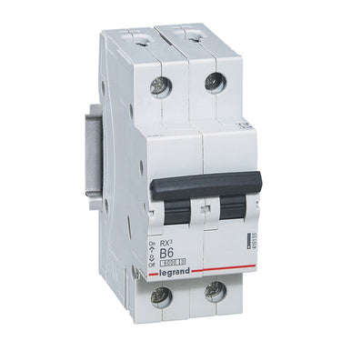 RX³ MCB automatsikring B6 2pol 2M 6000A - 1