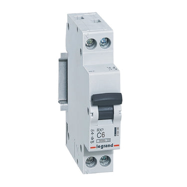 RX³ MCB automatsikring C6 1pol+nul 1M 3000A - 1