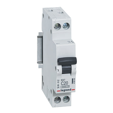 RX³ MCB automatsikring C20 1pol+nul 1M 3000A - 1