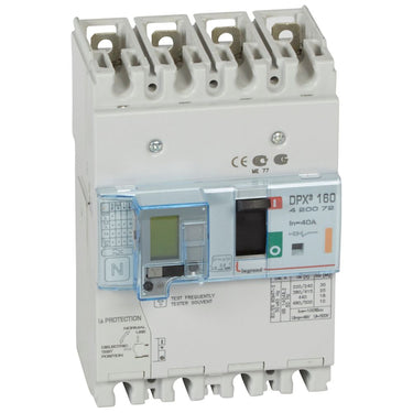 DPX³ 160 maksimalafbryder termo + jordfejl 4pol 40A 25KA - 1