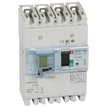 DPX³ 160 maksimalafbryder termo + jordfejl 4pol 80A 25KA - 1