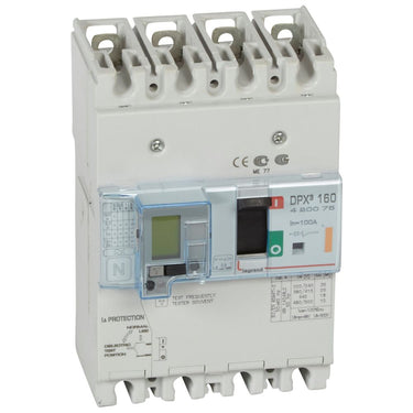 DPX³ 160 maksimalafbryder termo + jordfejl 4pol 100A 25KA - 1