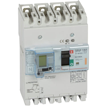 DPX³ 160 maksimalafbryder termo + jordfejl 4pol 160A 25KA - 1