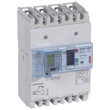DPX³ 160 maksimalafbryder termo + jordfejl 4pol 16A 36KA - 1