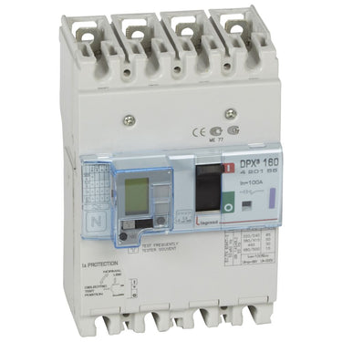 DPX³ 160 maksimalafbryder termo + jordfejl 4pol 100A 50KA - 1