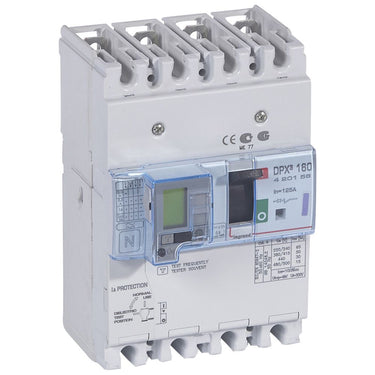 DPX³ 160 maksimalafbryder termo + jordfejl 4pol 125A 50KA - 1