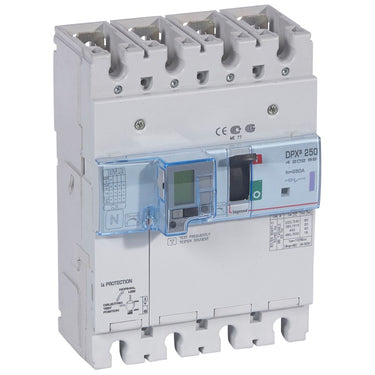 DPX³ 250 maksimalafbryder termo + jordfejl 4pol 200A 50KA - 1
