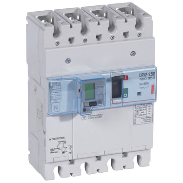 DPX³ 250 maksimalafbryder elektronisk + jordfejl 4pol 40A 36KA - 1