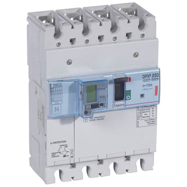 DPX³ 250 maksimalafbryder elektronisk + jordfejl 4pol 100A 36KA - 1