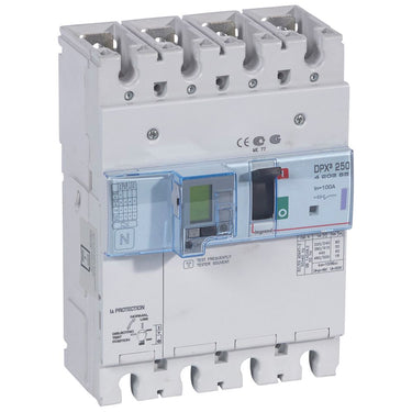 DPX³ 250 maksimalafbryder elektronisk + jordfejl 4pol 100A 50KA - 1