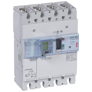 DPX³ 250 maksimalafbryder +jordfejl 4pol 100A 36KA - 1