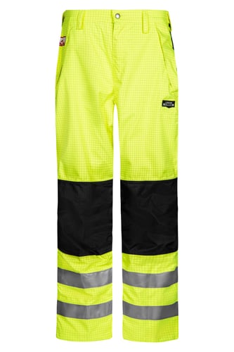 Lyngsøe Rainwear Hi-Vis brandhæmmende vinter regnbuks LR-FR11451 KL3 str XL - 1