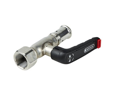 Henco kuglehane pres/indvendig gevind med håndtag 20 mm x 3/4" rustfrit stål - 1
