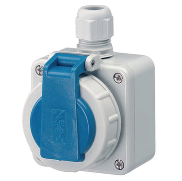 SCHUKO vægudtag 3 polet 16A 230V IP68 D - 1