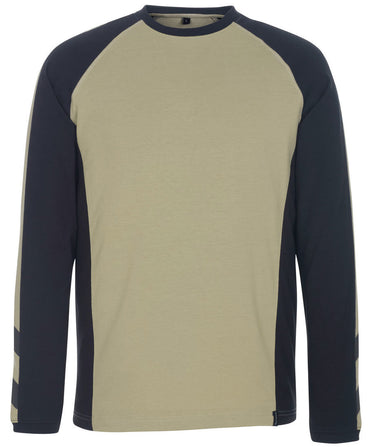 Mascot T-shirt langærmet 50568 lys kaki/sort S - 1