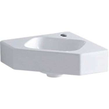 Geberit Icon hjørnehåndvask 460 x 330 x 130 mm hvid porcelæn KeraTect - 1