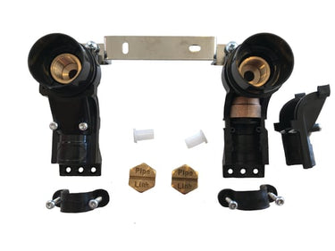 Unite koblingsdåse rødgods dobbelt push 15 mm x 1/2" - 1