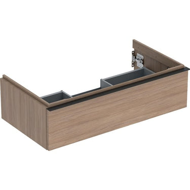Geberit Icon vaskeskab 888 x 476 x 247 mm 1 skuffe eg natur højkomprimeret trelags-spånplade melamin træstruktur - 1