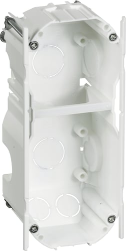 OPUS 66 dåse for isætning forfra hvid 2,5 modul vandret - 1