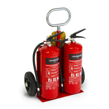 Housegard brandvogn med brandtæppe og handsker inkl 2x6kg pulverslukkere ET2X6 - 1
