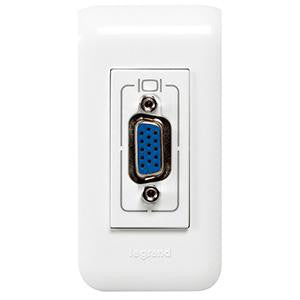 Mosaic AV VGA udtag Hun kablet 1M hvid - 1