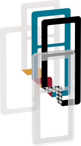 LK FUGA CHOICE designramme inkl 6 farvevalg 2,5 modul transparent - 1