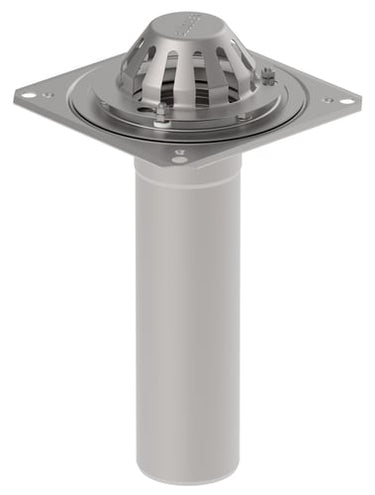 BLÜCHER tagafløb til selvfald og tagfolie lodret 280 x 280 mm Ø110 mm - 1