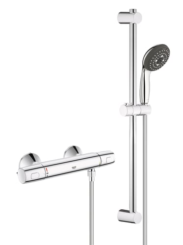 GROHE Precision Trend termostat + brusestangsæt krom - 1