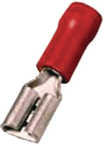 Isoleret spademuffe rød 6,3x0,8 0,5-1mm² - 1