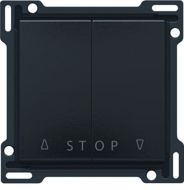 Tangent til jalousiafbryder med symbol for op-ned-stop piano black coated - 1