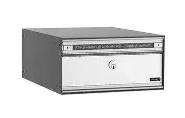 Allux PC1 1 systempostkasse med alu låge uden lås - 1