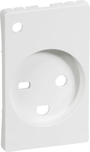 FUGA afdækning for hospitalsstikkontakt med lampe 2-pol med jord 1,5 modul hvid - 1