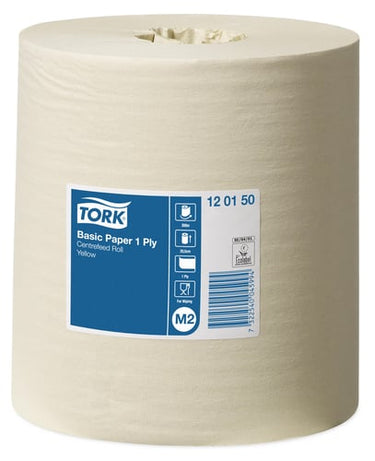 Tork Aftørringspapir Basic M2 gul 300m - 1